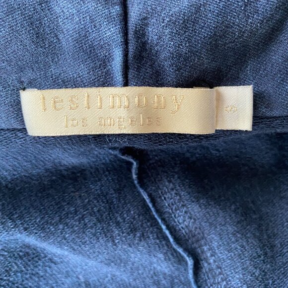 Testimony women's size small blue french terry open front blazer jacket pockets - Picture 6 of 7